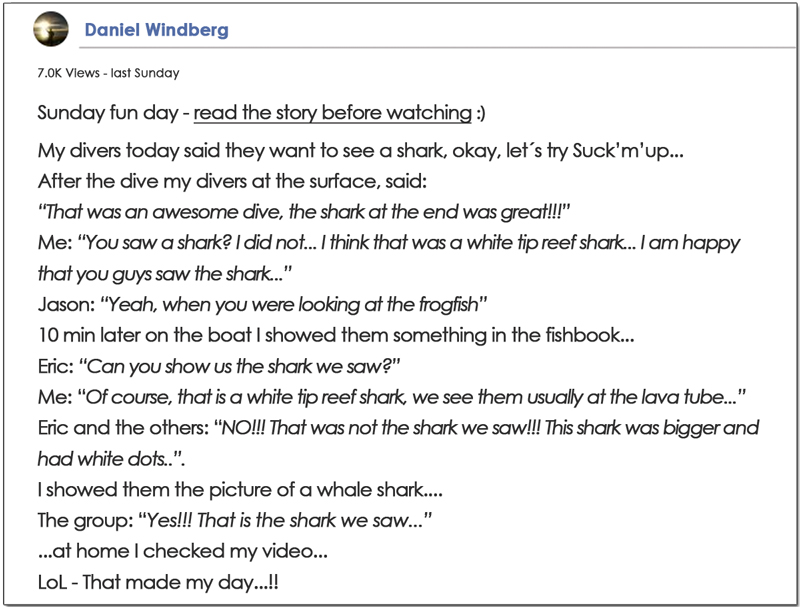 Screenshot of Daniel's story - read it next to this image!