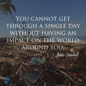"You cannot get through a single day without having an impact on the world around you." - Jane Goodall.