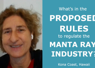 February 2023: Proposed Regulations for Manta Ray Tourism in Hawaii [VIDEO]