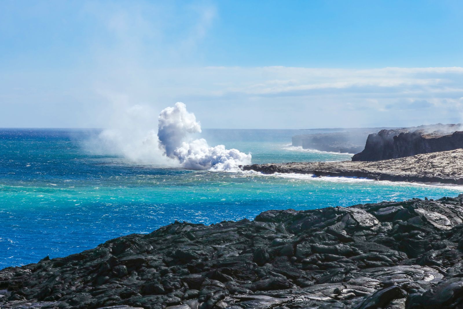 volcanic activity and manta rays Image of volcanic activity in the water at the Kona coast